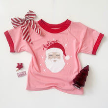 Load image into Gallery viewer, SANTA • ringer tee (women + kids)