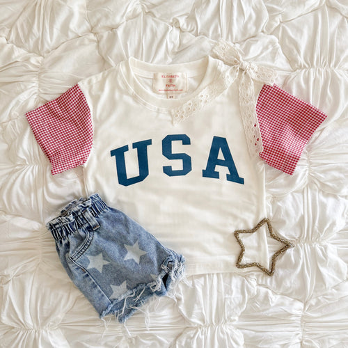 GINGHAM USA • kids tee (flash)