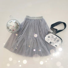 Load image into Gallery viewer, MIDI TULLE SKIRT • gray skies (flash)