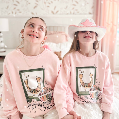 LUCKY • pullover (women + kids) PINK (flash)