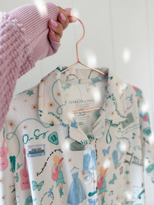 DEBUT • women's short sleeve button down pj set (two-piece) (EXTRAS ADDED)