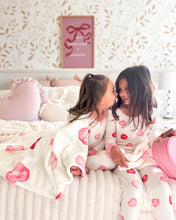 Load image into Gallery viewer, CONVERSATION HEARTS• bamboo kids pajamas (flash)