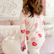 CONVERSATION HEARTS• bamboo kids pajamas (flash)