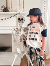 Load image into Gallery viewer, A LOT OF SPOOKY • color block tee (women + kids) SALE