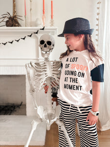 A LOT OF SPOOKY • color block tee (women + kids) SALE
