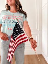 Load image into Gallery viewer, LAND OF THE FREE • tee (women + kids) BLUE (FLASH)