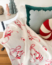 Load image into Gallery viewer, SANTA + BOWS • sherpa blanket