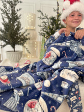 Load image into Gallery viewer, CHRISTMAS TRAIN • sherpa blanket