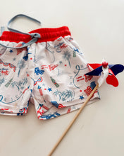 Load image into Gallery viewer, VINTAGE AMERICAN • boys swim trunks (flash)