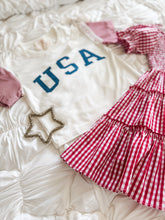 Load image into Gallery viewer, GINGHAM USA • women&#39;s tee (flash)