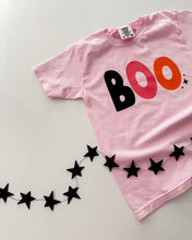 Load image into Gallery viewer, RETRO COLOR BOO • heavyweight tee (women + kids) PINK
