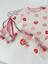 Load image into Gallery viewer, CONVERSATION HEARTS• bamboo kids pajamas (flash)