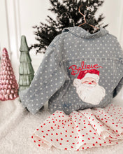 Load image into Gallery viewer, SEQUIN SANTA • kids denim jacket
