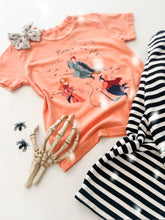 Load image into Gallery viewer, COME, WE FLY • tee (women + babies + kids) in peach • restock coming soon