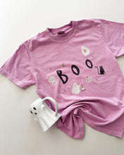 Load image into Gallery viewer, SPOOKY PALS • heavyweight tee (women + kids) lilac