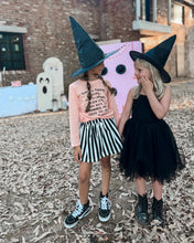 Load image into Gallery viewer, BEETLEJUICE STRIPES • twirl skirt (babies, kids + youth)
