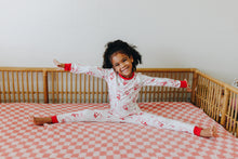 Load image into Gallery viewer, SANTA + BOWS• pajamas (baby, kids, youth)