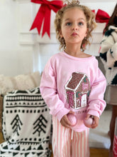 Load image into Gallery viewer, HOME FOR THE HOLIDAYS • pullover (kids)with gingerbread sleeve