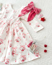Load image into Gallery viewer, SANTA RIBBON • twirl dress