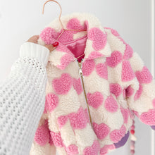Load image into Gallery viewer, SHERPA HEARTS bomber jacket (women + kids) FLASH