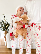 Load image into Gallery viewer, HEY SANTA • button down pj&#39;s (women + youth) two-piece PINK