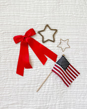 Load image into Gallery viewer, SATIN BOW (double layer) (blue or red)