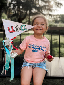 AMERICAN GIRL • kids heavyweight tee
