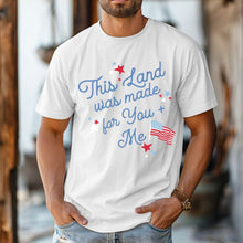 Load image into Gallery viewer, THIS LAND • MEN'S heavyweight tee (blue or white)