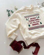 Load image into Gallery viewer, MERRY CHRISTMAS YA FILTHY ANIMAL • embroidered pullover (adults +kids)