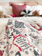 Load image into Gallery viewer, HOLLY &amp; RIBBON • sherpa blanket