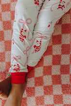 Load image into Gallery viewer, SANTA + BOWS• pajamas (baby, kids, youth)
