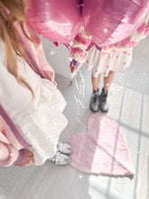 Load image into Gallery viewer, FUZZY HEARTS • oversized cardigan (women + kids)