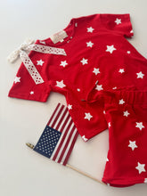 Load image into Gallery viewer, RED, WHITE + STARS • kids lounge set (FLASH)