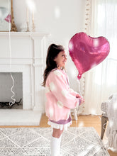 Load image into Gallery viewer, Paper Bag Twirl Skirt • PINK CONFETTI HEARTS