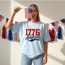 Load image into Gallery viewer, 1776 • women's heavyweight tee (blue or white)