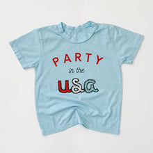 Load image into Gallery viewer, PARTY IN THE USA • women's heavyweight tee (blue or white)