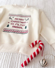 Load image into Gallery viewer, MERRY CHRISTMAS YA FILTHY ANIMAL • embroidered pullover (adults +kids)