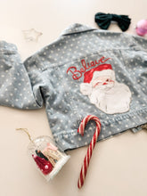 Load image into Gallery viewer, SEQUIN SANTA • kids denim jacket