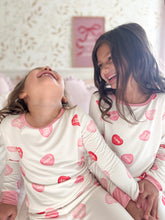 Load image into Gallery viewer, CONVERSATION HEARTS• bamboo kids pajamas (flash)