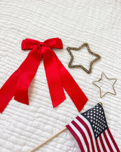 Load image into Gallery viewer, SATIN BOW (double layer) (blue or red)