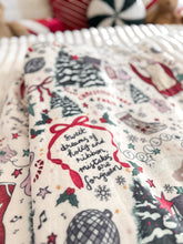 Load image into Gallery viewer, HOLLY &amp; RIBBON • sherpa blanket