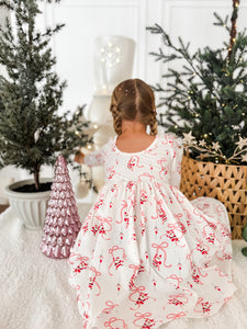 SANTA + BOWS• pajamas (baby, kids, youth)
