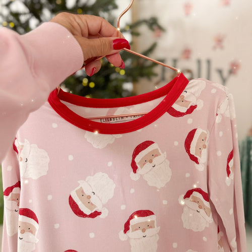 HEY SANTA • pajamas (baby, kids, youth) PINK