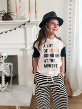 Load image into Gallery viewer, A LOT OF SPOOKY • color block tee (women + kids) SALE
