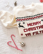 Load image into Gallery viewer, MERRY CHRISTMAS YA FILTHY ANIMAL • embroidered pullover (adults +kids)
