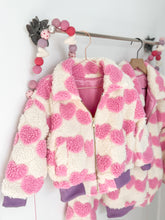 Load image into Gallery viewer, SHERPA HEARTS bomber jacket (women + kids) FLASH
