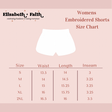 Load image into Gallery viewer, SANTA BELIEVE • embroidered shorts (women + kids)
