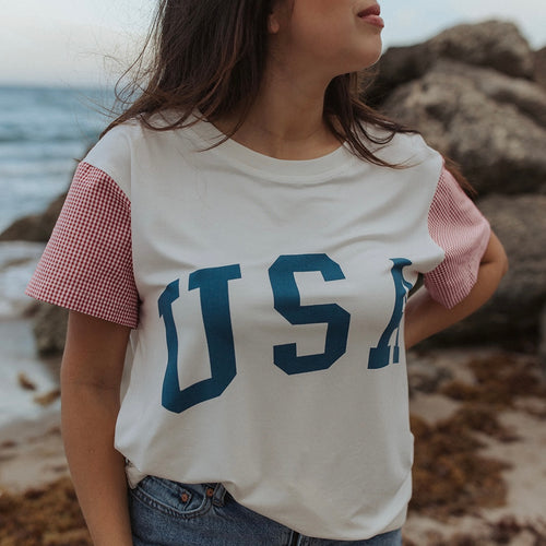 GINGHAM USA • women's tee (flash)