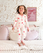 Load image into Gallery viewer, CONVERSATION HEARTS• bamboo kids pajamas (flash)