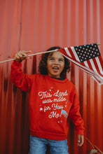 Load image into Gallery viewer, THIS LAND • heavyweight tee (women + kids) blue or white